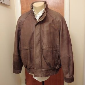 John Ashford Men's Brown Leather Jacket